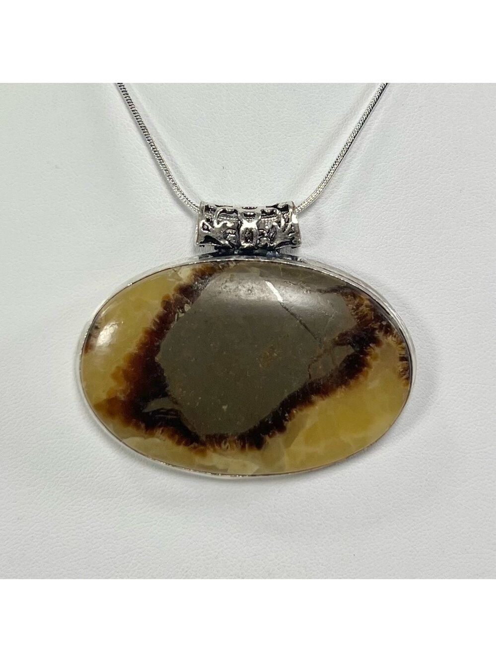 XL Septarian 925 Oval Gemstone Pendant